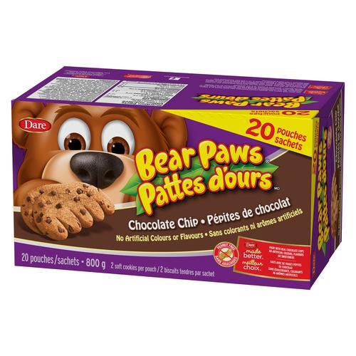 Dare Chocolate Chip Bearprint Cookies 20 Units / 40 g Cookies