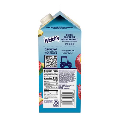 Welch's Berry Pineapple Passion Fruit Juice 1.75 L / 59 oz Beverages