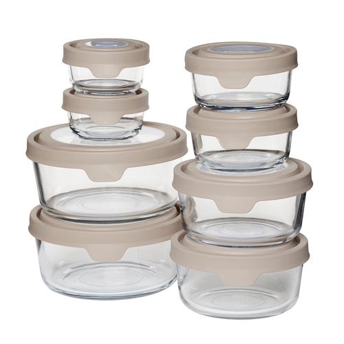 Recipientes de vidrio para la preparación de comidas con tapa de cierre a  presión (paquete de 10 unidades), recipientes herméticos para el almuerzo