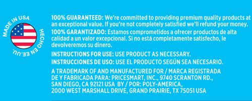Member's Selection Bolsas Grandes para Basura 100 Unidades / 124 L / 33 gal, Productos de limpieza, Pricesmart, St. Thomas