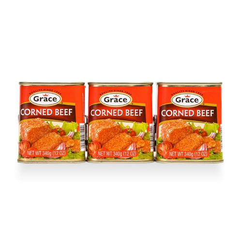Grace Corned Beef 3 units/ 340 g Canned Food Pricesmart Kingston