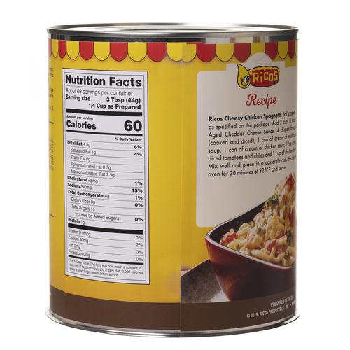 Ricos Condensed Cheddar Cheese 107 oz / 3.2 L Oils, Baking