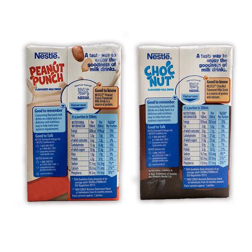 Nestle ChocNut/Peanut Punch 12 units /250 ml Dairy and Eggs