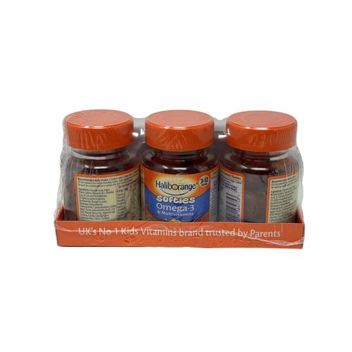 Haliborange Omega3 Gummies and Orange Flavored Multivitamins 3 Units