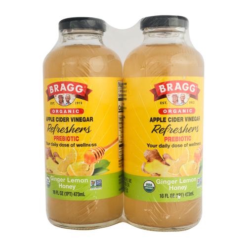 Braggs Organic Apple Cider Vinegar Ginger Lemon and Honey 2 Units / 473