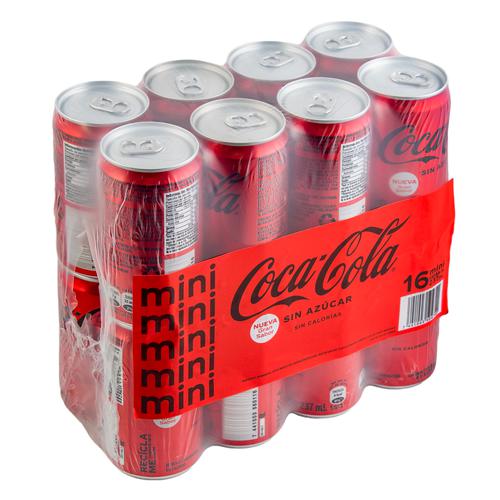 Coca Cola Mini Lata 16 Unidades / 237 ml, Bebidas
