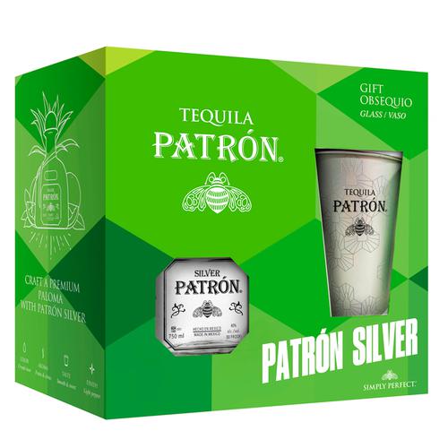 Patrón Gift Pack Tequila Silver Licor, cerveza y vino Pricesmart