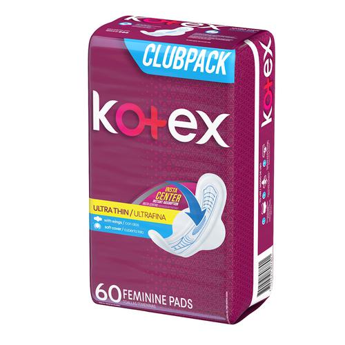 Kotex Ultra Thin Feminine Pads 60 Units Feminine Hygiene Pricesmart Miraflores Guatemala