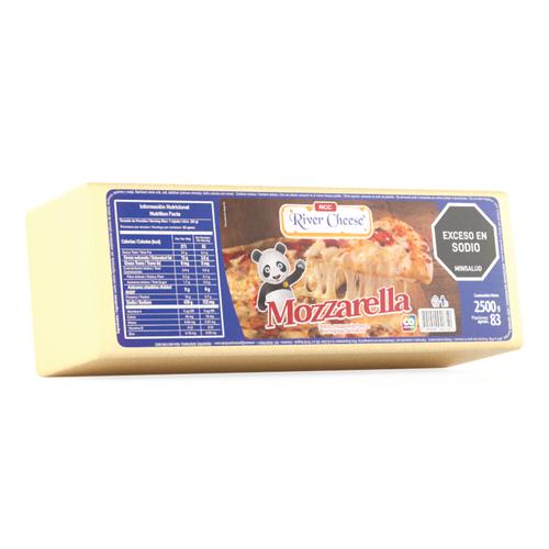 River Cheese Queso Mozzarella en Bloque 2.5 kg / 5.5 lb Lácteos y