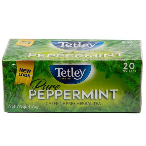 Tetley Peppermint Caffeine Free Herbal Tea Bag 3 Pack / 20 Units