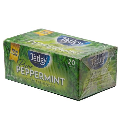Tetley Peppermint Caffeine Free Herbal Tea Bag 3 Pack / 20 Units