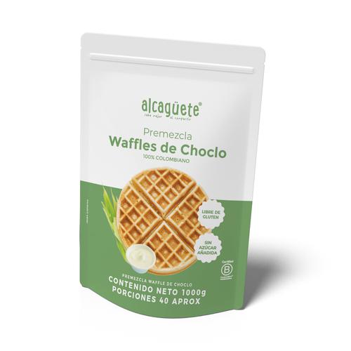 Alcagüete Premezcla Waffle Choclo Libre de Gluten y sin Azúcar Añadida