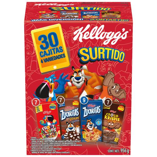 Kellogg's Paquete Surtido de Cereales 30 Unidades / 956 g / 33.7 oz