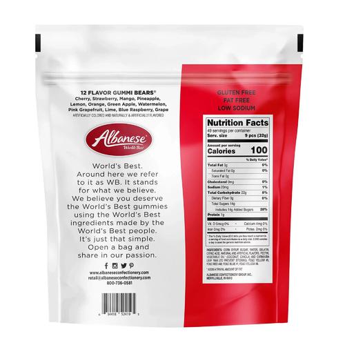 Albanese Gummy Bears Assorted Flavors 56 oz Snacks Pricesmart St
