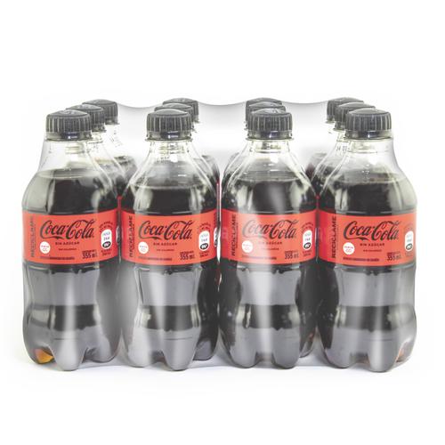 Gaseosa marca Coca Cola sin azucar - 355 ml