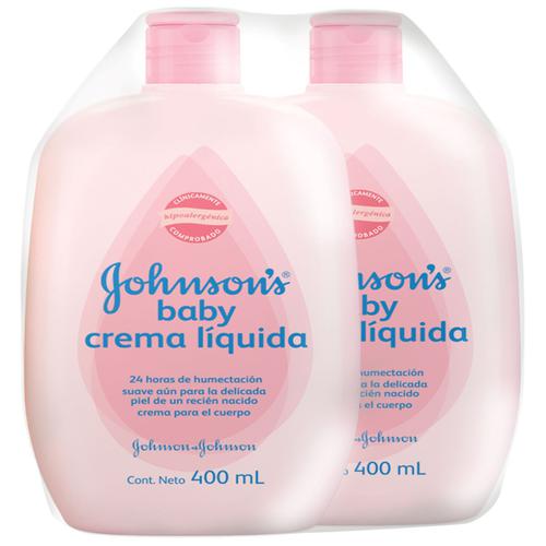 Johnson's Crema Liquida Para Bebe 2 unidades / 400 ml, Cuidado de la piel, Pricesmart, Los Prados