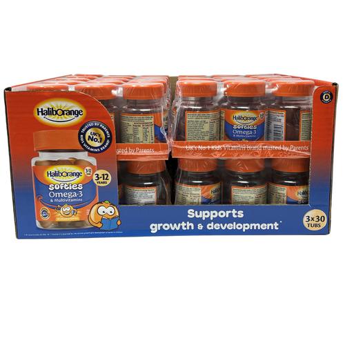 Haliborange Omega3 Gummies and Orange Flavored Multivitamins 3 Units