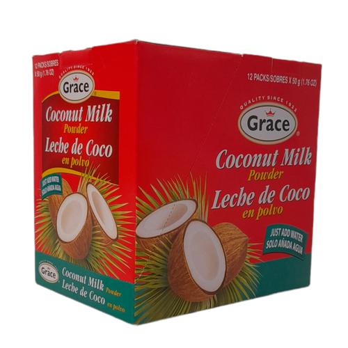 Grace Coconut Milk Powder 12 Units / 50 g / 0.11 lb, Dairy and Eggs, Pricesmart, Kingston