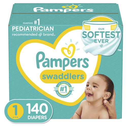 Pampers Swaddlers - Pañales para recién nacidos, talla 1, 140 unidades