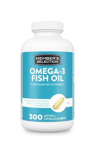 Member's Selection Cápsulas Blandas de Omega-3 300 Mg y Aceite de Pescado  1000 Mg 300 Unidades | PriceSmart Costa Rica
