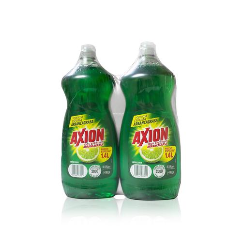 Axion Dishwashing Liquid Lemon 2 Units 1.4 L / 47 oz Cleaning