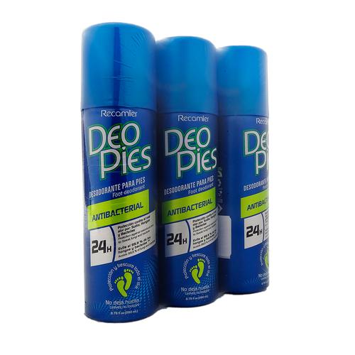 Deo Pies Desodorante para Pies en Spray 3 Unidades / 260 ml