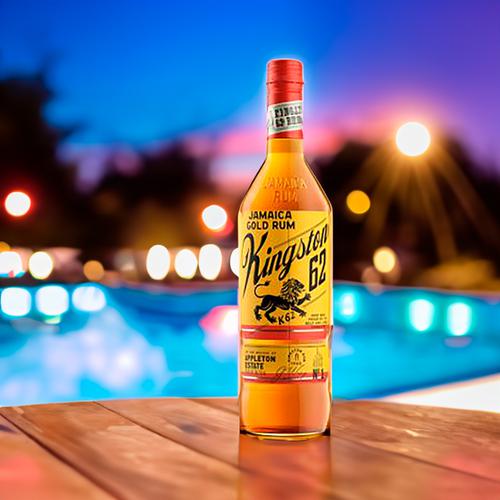 Kingston 62 Jamaican Gold Rum Blend of Four Distilled Rums Bottle 1 L