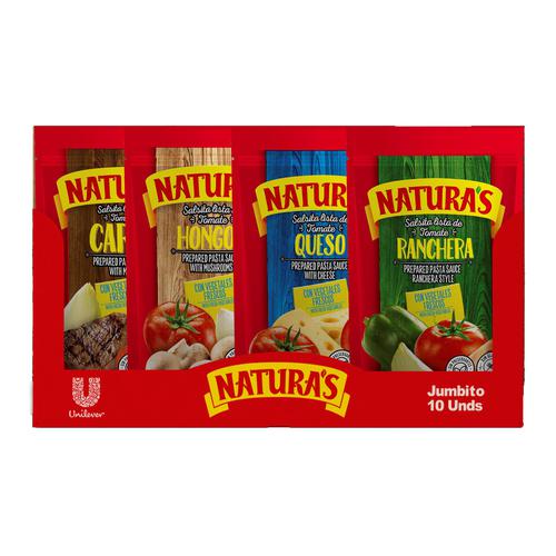 Natura´s Salsas Surtidas 10 Unidades Aceites, harinas y condimentos