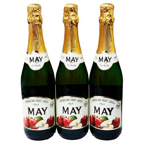 May Gold Jugo de Manzana Espumoso 3 Unidades / 750 Bebidas Pricesmart Santa Elena El