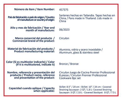 Circulon Juego de Ollas y Sartenes Premier Professional 8 Piezas, Hogar, Pricesmart, Los Prados