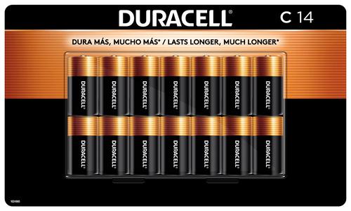  Duracell Baterías alcalinas C  Batería C multiusos CopperTop  de larga duración para el hogar y la empresa - 14 unidades : Salud y Hogar