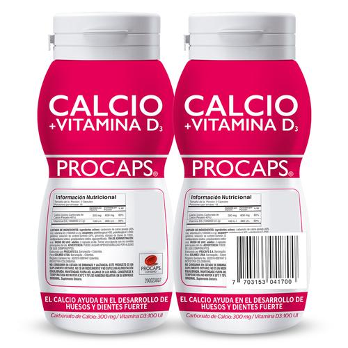 Procaps Calcio + Vitamina D3 2 Paquetes / 30 Unidades Salud y belleza