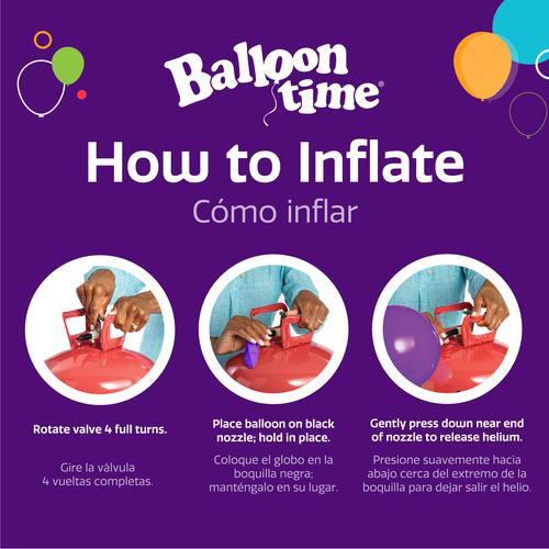 Botella helio un solo uso grande Balloon time