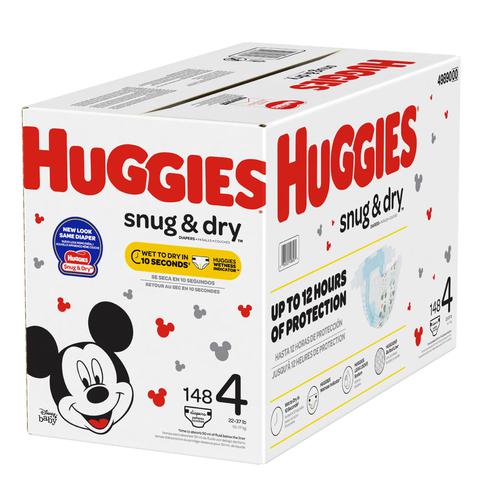 HUGGIES Pañales Snug & Dry, talla 4, 66 unidades, paquete grande (el  embalaje puede variar)