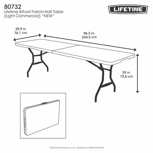 Lifetime Products Mesa Comercial Plegable de 243 cm | PriceSmart Trinidad and