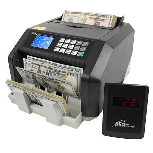 Contador de billetes portatil con detector de billete falso