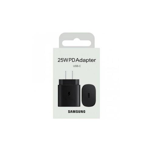  SAMSUNG - Cargador de pared de carga súper rápida USB-C de 25 W  - negro (Versión de EE.UU. con garantía) : Celulares y Accesorios