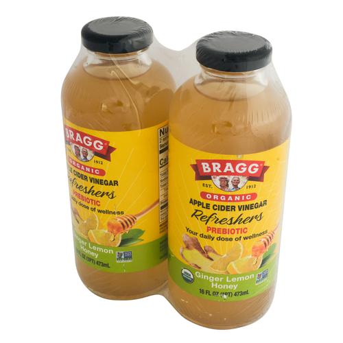Braggs Organic Apple Cider Vinegar Ginger Lemon and Honey 2 Units / 473