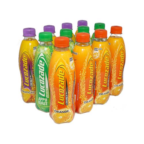 Lucozade Assorted Flavors Soda with Sugar and Sweeteners 12 Units / 360