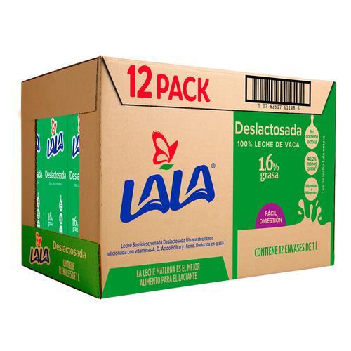 Lala Semi-skimmed Milk 12 Units   1 L 