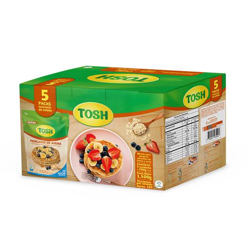 Tosh Pancakes de Avena 5 Unidades / 300 g Aceites, harinas y