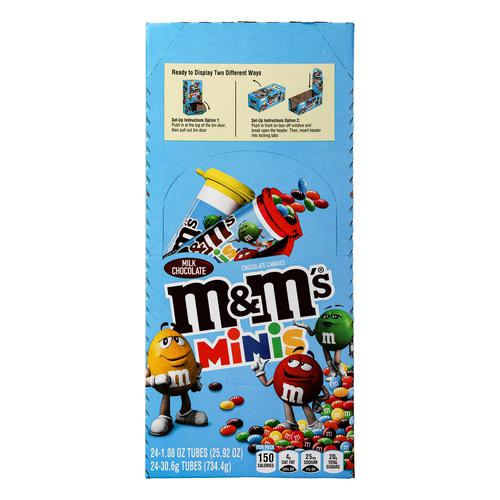 M&M's Mini's Tube Label 1.08 Oz 30.6g, M and M Tube Wrapper
