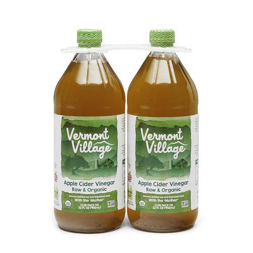Vermont Village Vinagre de Sidra de Manzana Orgánico 2 Unidades / 907 mL /  32 oz