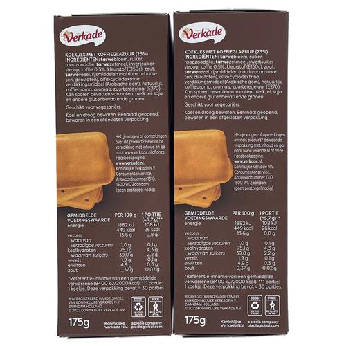 Verkade Café Noir Dutch Cookie with Coffee Glaze 2 Units / 175 g Cookies, Desserts, and Ice