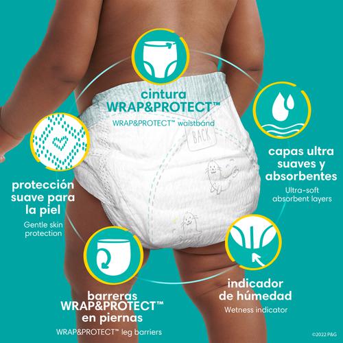 Pampers Pañales Swaddlers Hipoalergénicos para Bebes Talla 1 / 160