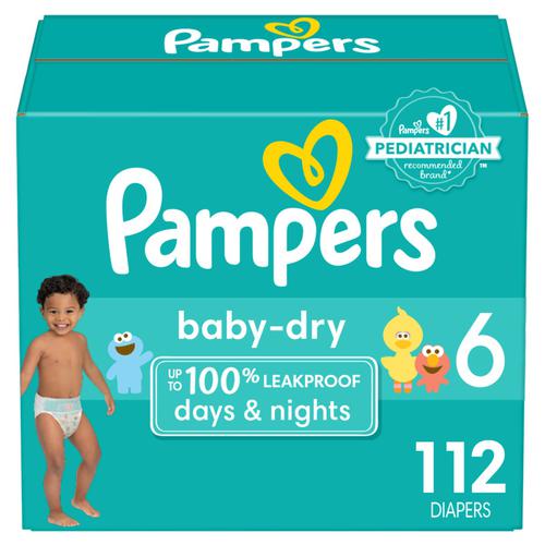 Pampers Baby Dry Pañales Talla 6 / 112 Unidades