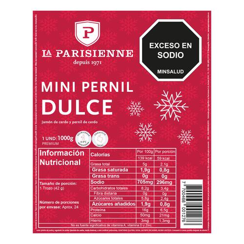 La Parisienne Jamón Mini Pernil Dulce 1 kg / 2.2 lb Embutidos