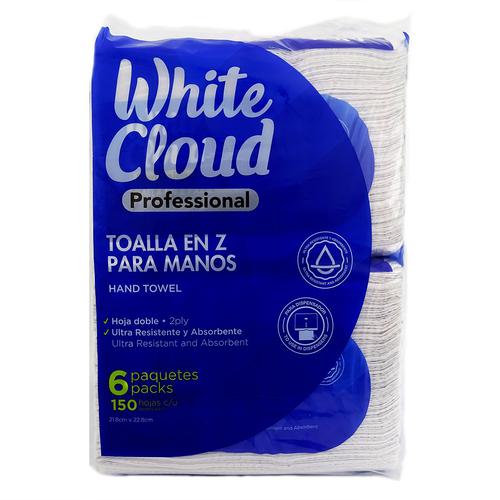 White Cloud Toalla de Manos 6 paquetes/ 150 unidades