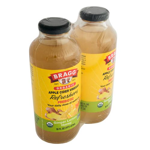 Braggs Organic Apple Cider Vinegar Ginger Lemon and Honey 2 Units / 473