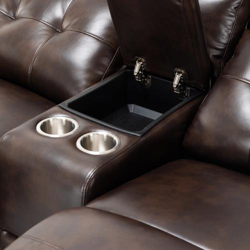 Teamson 30D Foam Leather Gel Recliner 3 Pieces Living Room Furniture